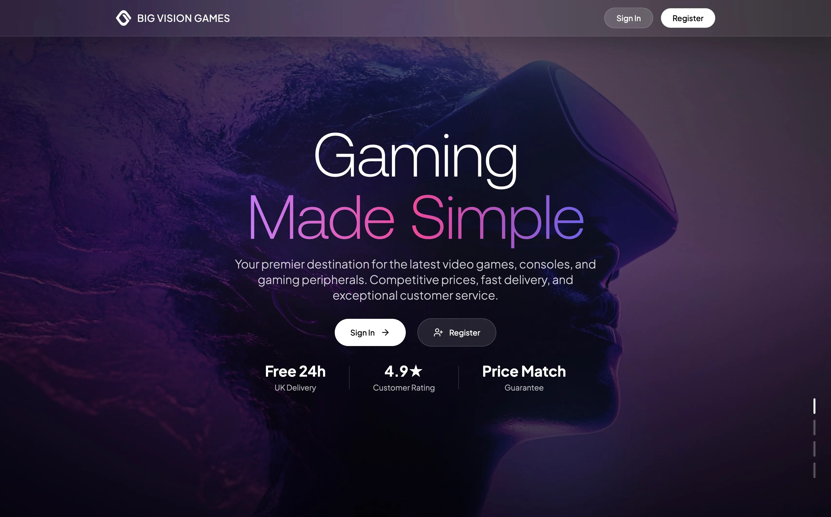 Big Vision Games: Building a Full-Stack Retail Platform